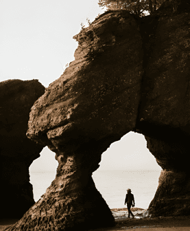 Hopewell Rocks on the Bay of Fundy, named one of the world's best beaches